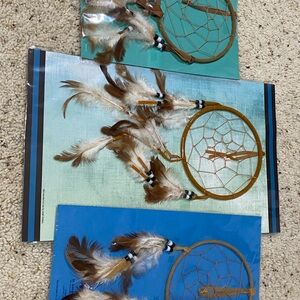 Feather Dreamcatcher Wall Art - Brown and White